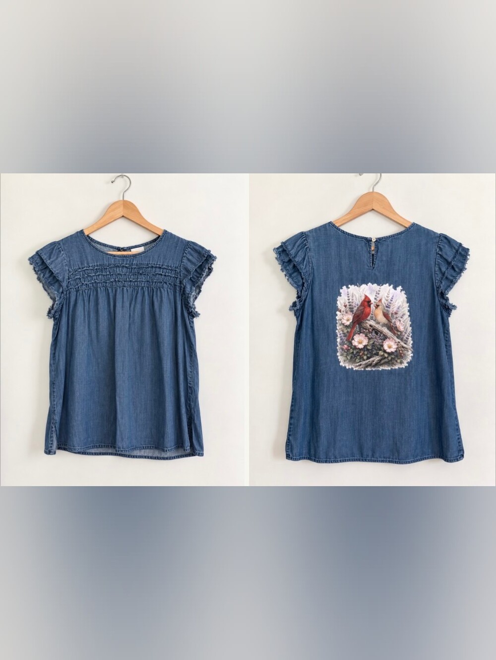 Liz Claiborne | Medium | Cardinal Bird Pair | Bird & Blossom Boutique